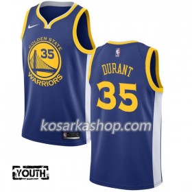 Dres Golden State Warriors Kevin Durant 35 Nike 2017-18 Plava Swingman - Dječji